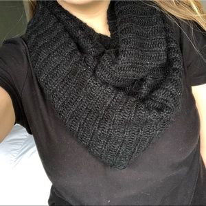 Black Knit Infinity Scarf